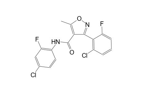 3-(2-chloro-6-fluorophenyl)-N-(4-chloro-2-fluorophenyl)-5-methyl-4-isoxazolecarboxamide