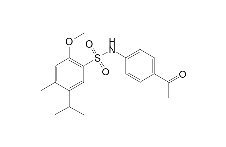 Benzenesulfonamide, N-(4-acetylphenyl)-2-methoxy-4-methyl-5-(1-methylethyl)-