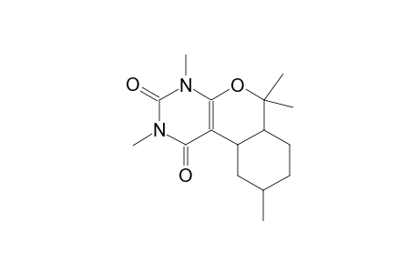 2,4,6,6,9-pentamethyl-4,6,6a,7,8,9,10,10a-octahydro-1H-[2]benzopyrano[3,4-d]pyrimidine-1,3(2H)-dione