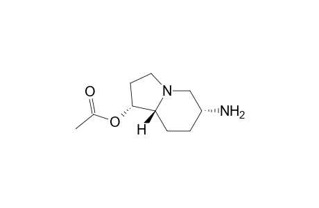 1-Indolizinol, 6-aminooctahydro-, acetate (ester), (1.alpha.,6.alpha.,8a.beta.)-(.+-.)-