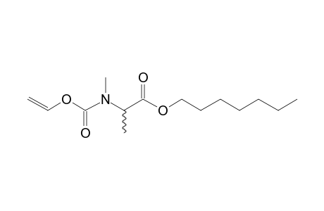 dl-Alanine, N-methyl-N-(vinyloxycarbonyl)-, heptyl ester