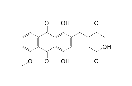 2-(2'-Carboxymethyl-3'-oxobutyl)-1,4-dihydroxy-5-methoxyanthraquinone