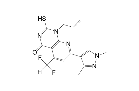 pyrido[2,3-d]pyrimidin-4(1H)-one, 5-(difluoromethyl)-7-(1,3-dimethyl-1H-pyrazol-4-yl)-2-mercapto-1-(2-propenyl)-