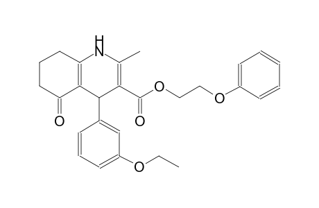 2-phenoxyethyl 4-(3-ethoxyphenyl)-2-methyl-5-oxo-1,4,5,6,7,8-hexahydro-3-quinolinecarboxylate