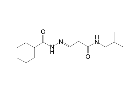Butanamide, 3-(cyclohexanoylhydrazono)-N-isobutyl-