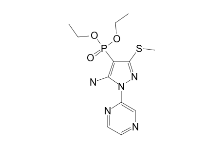 DIETHYL-(5-AMINO-3-METHYLSULFANYL-1-PYRAZIN-2-YL-1H-PYRAZOL-4-YL)-PHOSPHONATE