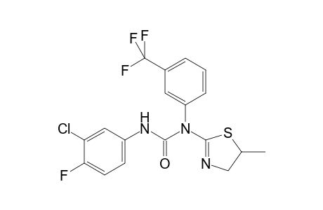 3-(3-Chloro-4-fluorophenyl)-1-(5-methyl-4,5-dihydro-1,3-thiazol-2-yl)-1-[3-(trifluoromethyl)phenyl]urea