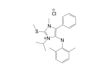 4-[(2,6-Dimethylphenyl)amino]-1-methyl-2-(methylthio)-5-phenyl-3-isopropylimidazolium Chloride
