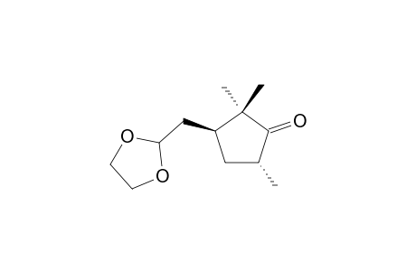 (1R,4S)-2-((2,2,4-TRIMETHYL-3-OXOCYCLO-PENTYL)-METHYL)-1,3-DIOXOLAN