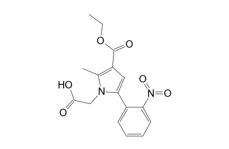 2-[3-carbethoxy-2-methyl-5-(2-nitrophenyl)pyrrol-1-yl]acetic acid