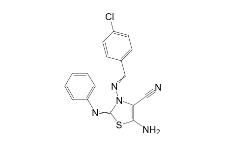 5-Amino-3-[(4-chlorobenzylidene)amino]-2-phenylimino-2,3-dihydrothiazole-4-carbonitrile