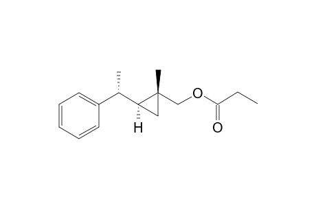 propionic acid [(1R*,2S*)-1-methyl-2-((R*)-1-phenylethyl)cyclopropyl)]methyl