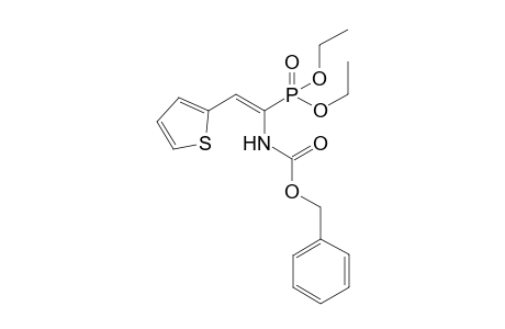 (E)-Benzyl 1-(diethoxyphosphoryl)-2-(thiophen-2-yl)vinylcarbamate