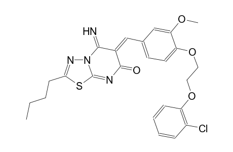 7H-[1,3,4]thiadiazolo[3,2-a]pyrimidin-7-one, 2-butyl-6-[[4-[2-(2-chlorophenoxy)ethoxy]-3-methoxyphenyl]methylene]-5,6-dihydro-5-imino-, (6Z)-
