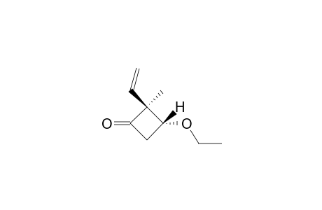 ANTI-3-ETHOXY-2-METHYL-2-VINYLCYCLOBUTANONE;MAJOR-ISOMER
