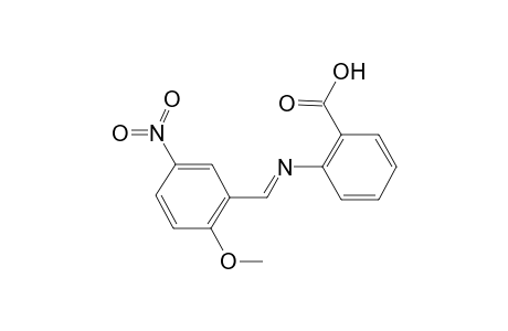 2-{[(2-methoxy-5-nitrophenyl)methylidene]amino}benzoic acid