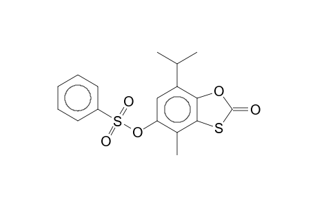 7-isopropyl-4-methyl-2-oxo-1,3-benzoxathiol-5-yl benzenesulfonate