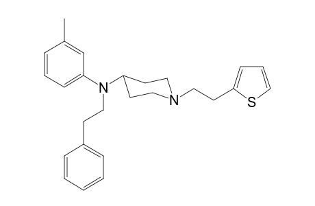 N-3-Methylphenyl-N-(2-phenylethyl)-1-[2-(thiophen-2-yl)ethyl]piperidin-4-amine