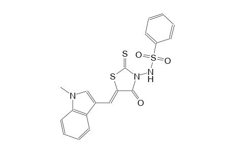 N-{(5Z)-5-[(1-methyl-1H-indol-3-yl)methylene]-4-oxo-2-thioxo-1,3-thiazolidin-3-yl}benzenesulfonamide