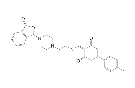 5-(4-methylphenyl)-2-[({2-[4-(3-oxo-1,3-dihydro-2-benzofuran-1-yl)-1-piperazinyl]ethyl}amino)methylene]-1,3-cyclohexanedione
