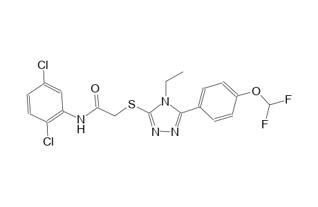 N-(2,5-dichlorophenyl)-2-({5-[4-(difluoromethoxy)phenyl]-4-ethyl-4H-1,2,4-triazol-3-yl}sulfanyl)acetamide