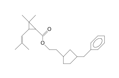 cis-2,2-Dimethyl-3-(2,2-dimethyl-vinyl)-cyclopropanoic acid, (3-benzyl-cyclopentyl)-ethyl ester