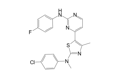 (4-{2-[(4-Chloro-phenyl)-(methyl)-amino]-4-methyl-thiazol-5-yl}-pyrimidin-2-yl)-(4-fluoro-phenyl)-amine