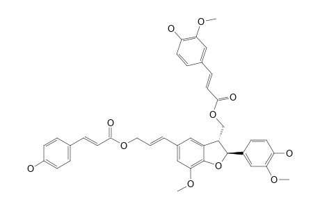 BOEHMENAN-K;2-(4-HYDROXY-3-METHOXYPHENYL)-5-[3-(4-HYDROXYCINNAMOYLOXY)-1-PROPENYL]-3-(4-HYDROXY-3-METHOXY-CINNAMOYLOXYMETHYL)-7-METHOXYBENZODIHYDRO