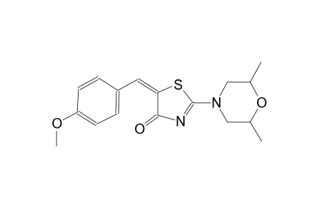 (5E)-2-(2,6-dimethyl-4-morpholinyl)-5-(4-methoxybenzylidene)-1,3-thiazol-4(5H)-one