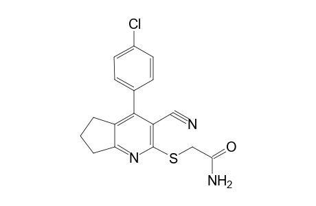 2-[[4-(4-chlorophenyl)-3-cyano-1-pyrindan-2-yl]thio]acetamide