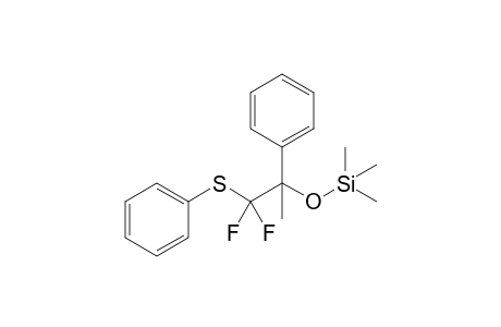 (1,1-Difluoro-2-phenyl-1-(phenylsulfanyl)propan-2-yloxy)trimethylsilane