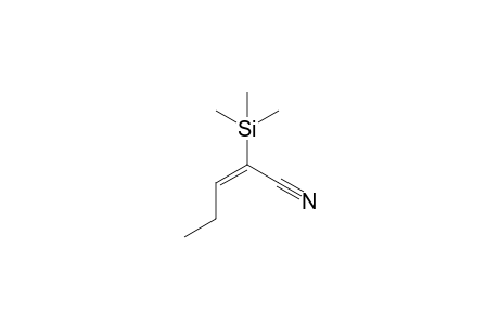 (E)-2-Trimethylsilyl-2-pentenenitrile