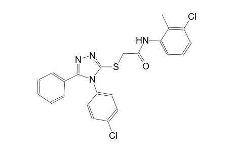 N-(3-chloro-2-methylphenyl)-2-{[4-(4-chlorophenyl)-5-phenyl-4H-1,2,4-triazol-3-yl]sulfanyl}acetamide