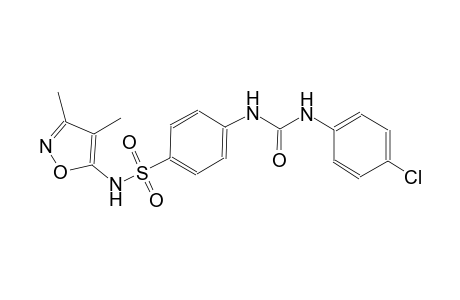 4-{[(4-chloroanilino)carbonyl]amino}-N-(3,4-dimethyl-5-isoxazolyl)benzenesulfonamide