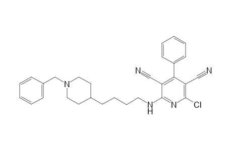2-((4-(1-Benzylpiperidin-4-yl)butyl)amino)-6-chloro-4- phenylpyridine-3,5-dicarbonitrile