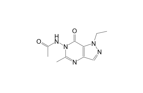 N-(1-ethyl-5-methyl-7-oxo-1,7-dihydro-6H-pyrazolo[4,3-d]pyrimidin-6-yl)acetamide