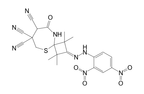 1,1,3,3-Tetramethyl-2-[(2',4'-dinitrophenyl)hydrazono]-9-oxo-5-thia-10-azaspiro[3.6]decane-7,7,8-tricarbonitrile