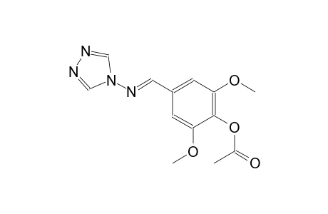 phenol, 2,6-dimethoxy-4-[(E)-(4H-1,2,4-triazol-4-ylimino)methyl]-, acetate (ester)