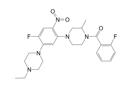 [4-[5-(4-Ethyl-1-piperazinyl)-4-fluoro-2-nitrophenyl]-2-methyl-1-piperazinyl]-(2-fluorophenyl)methanone