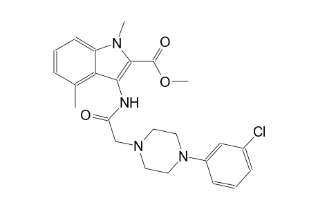 methyl 3-({[4-(3-chlorophenyl)-1-piperazinyl]acetyl}amino)-1,4-dimethyl-1H-indole-2-carboxylate