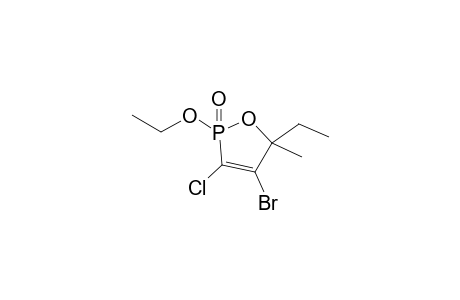 4-Bromo-3-chloro-2-ethoxy-5-ethyl-5-methyl-1,2-oxaphosphol-3-ene 2-oxide