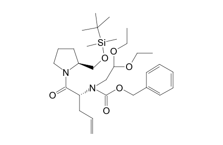 (2R)-2-(N-Benzyloxycarbonyl)-N-(2,2-diethoxyethyl)amino)pent-4-enoic acid [(2S)-tert-butyldimethylsiloxymethylpyrrolidinyl]amide