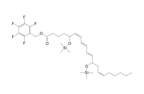 5,12-dihydroxy-(6Z,8E,10E,14Z)-eicosatetraenoic acid, PFB,TMS derivative