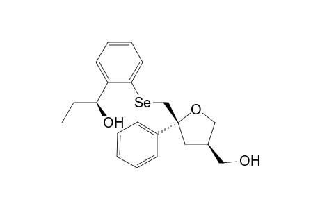 1-{2-[[(S)-4-(Hydroxynethyl)-2-phenyltetrahydrofuran-2-yl]methylselanyl]phenyl}propan-1-ol