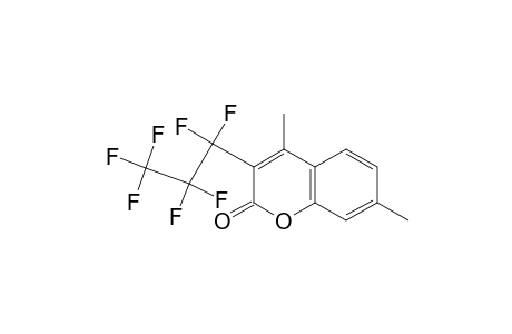 3-heptafluoropropyl-4,7-dimethylcoumarin