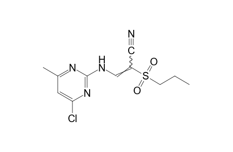 3-[(4-chloro-6-methyl-2-pyrimidinyl)amino]-2-(propylsulfonyl)acrylonitrile