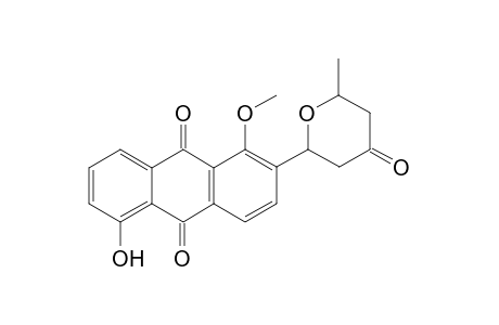 5-Hydroxy-1-methoxy-2-[ 6'-methyl-4'-oxotetrahydro-2' H-pyran-2'-yl]anthraquinone