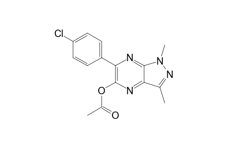 5-Acetoxy-1,3-dimethyl-6-(4-chlorophenyl)pyrazolo[3,4-b]pyrazine