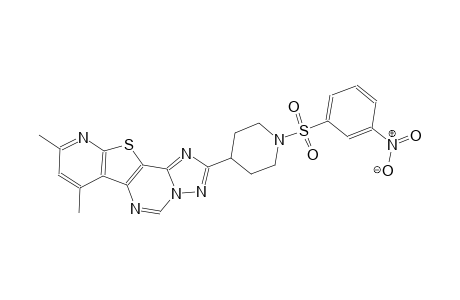 7,9-dimethyl-2-{1-[(3-nitrophenyl)sulfonyl]-4-piperidinyl}pyrido[3',2':4,5]thieno[2,3-e][1,2,4]triazolo[1,5-c]pyrimidine