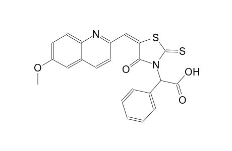 3-thiazolidineacetic acid, 5-[(6-methoxy-2-quinolinyl)methylene]-4-oxo-alpha-phenyl-2-thioxo-, (5E)-